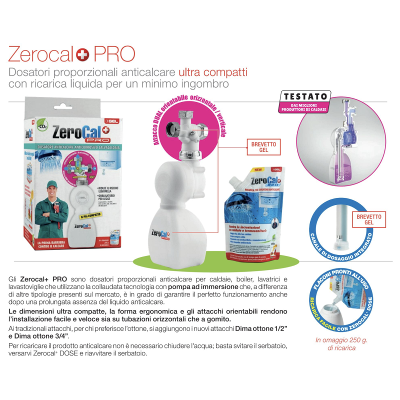 gel gel dosatore polifosfato liquido zerocal pro dima dual 1/2 - foto 2